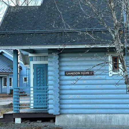 Laakson Helmi 1 с камином, сауной, Spa, на берегу озера * Himos