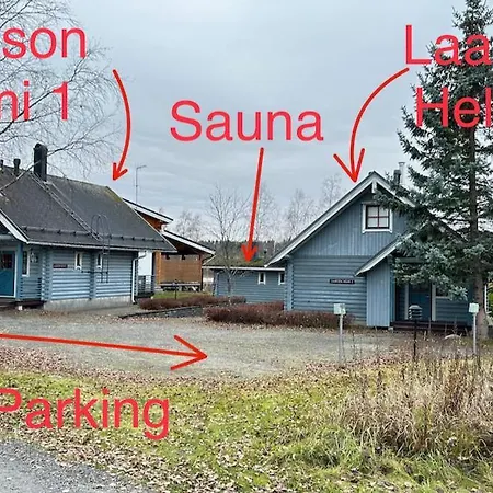 Laakson Helmi 1 с камином, сауной, Spa, на берегу озера